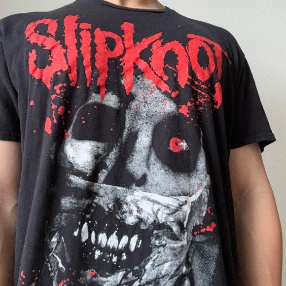 Slipknot "Wait & Bleed" Band AOP Graphics Black Tee Shirt - Picture 3 of 6